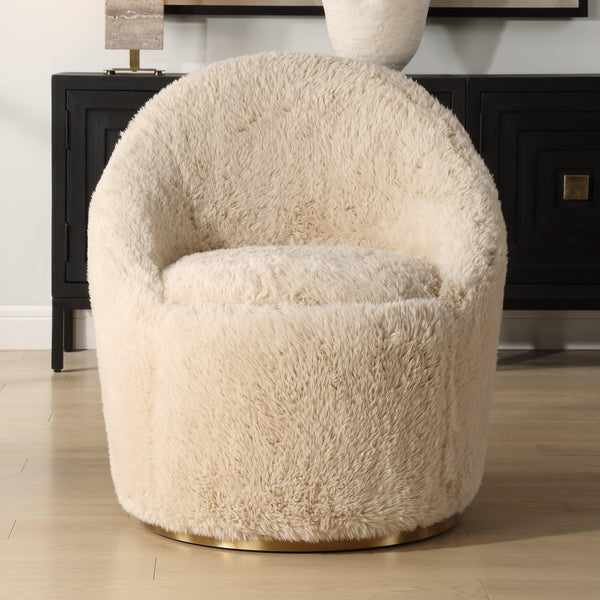 Accent Chairs & Armchairs Crue Sheepskin Swivel Chair