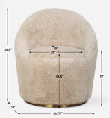 Accent Chairs & Armchairs Crue Sheepskin Swivel Chair