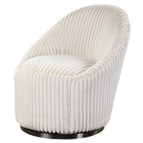 Accent Chairs & Armchairs Crue Swivel Chair // White Chenille