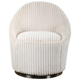 Accent Chairs & Armchairs Crue Swivel Chair // White Chenille