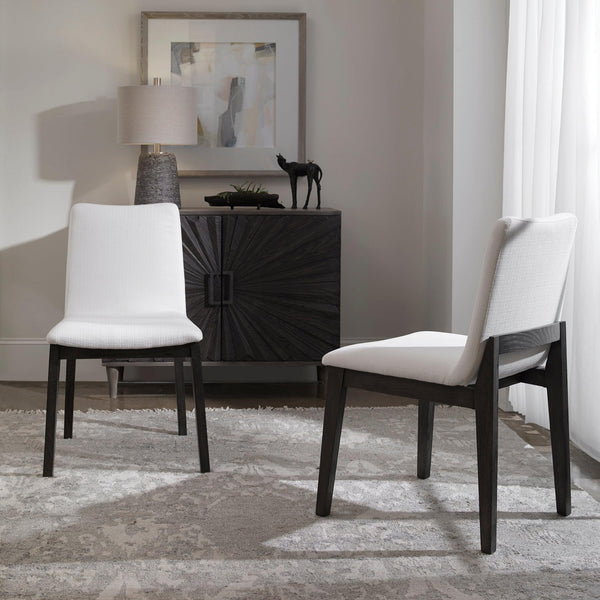 Accent Chairs & Armchairs Delano Armless Chair Set of 2 // White