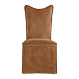 Accent Chairs & Armchairs Delroy Armless Chairs Set Of 2 // Cognac Leather