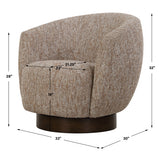 Accent Chairs & Armchairs Dunes Fabric Swivel Chair