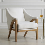 Accent Chairs & Armchairs Evolve White Fabric Accent Chair