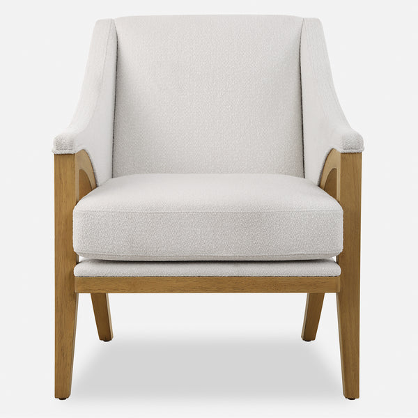 Accent Chairs & Armchairs Evolve White Fabric Accent Chair