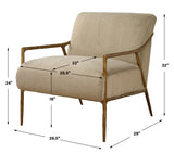 Accent Chairs & Armchairs Kashmir Aged Gold Accent Chair