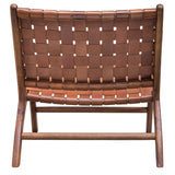 Accent Chairs & Armchairs Plait Woven Leather Accent Chair