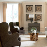 Accent Chairs & Armchairs Serpentine Brown Fabric Accent Chair