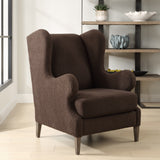 Accent Chairs & Armchairs Serpentine Brown Fabric Accent Chair