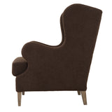 Accent Chairs & Armchairs Serpentine Brown Fabric Accent Chair