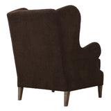 Accent Chairs & Armchairs Serpentine Brown Fabric Accent Chair