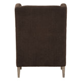 Accent Chairs & Armchairs Serpentine Brown Fabric Accent Chair