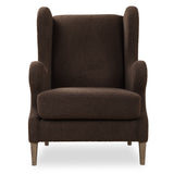 Accent Chairs & Armchairs Serpentine Brown Fabric Accent Chair