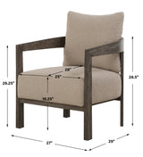 Accent Chairs & Armchairs Sienna Sand Fabric Accent Chair