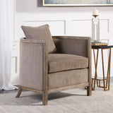 Accent Chairs & Armchairs Viaggio Gray Chenille Accent Chair