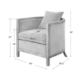 Accent Chairs & Armchairs Viaggio Gray Chenille Accent Chair