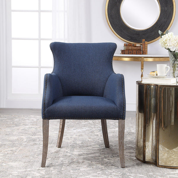 Accent Chairs & Armchairs Yareena Blue Wing Chair