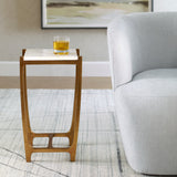 Accent Table Affinity White Marble Accent Table