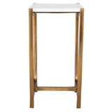Accent Table Affinity White Marble Accent Table