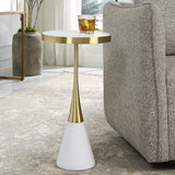 Accent Table Apex White Concrete Accent Table