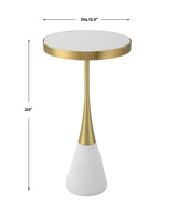 Accent Table Apex White Concrete Accent Table