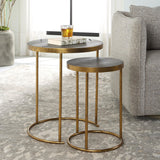 Accent Table Aragon Brass Nesting Tables, S/2