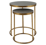 Accent Table Aragon Brass Nesting Tables, S/2