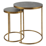 Accent Table Aragon Brass Nesting Tables, S/2