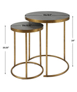 Accent Table Aragon Brass Nesting Tables, S/2