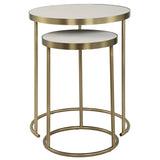 Accent Table Aragon White Nesting Tables // Set of 2