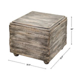 Accent Table Avner Wooden Cube Table