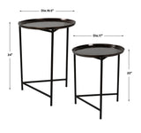 Accent Table Burnett Dark Nickel Nesting Tables, S/2