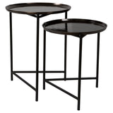 Accent Table Burnett Dark Nickel Nesting Tables, S/2