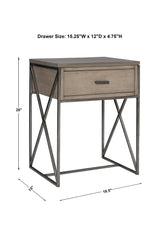 Accent Table Cartwright Gray Side Table