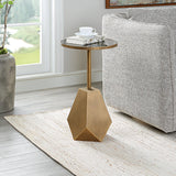 Accent Table Comet Geometric Bronze Accent Table