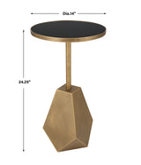 Accent Table Comet Geometric Bronze Accent Table