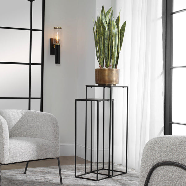 Accent Table Coreene Nesting Pedestal Tables, S/2