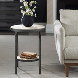Accent Table Dauntless Travertine Side Table