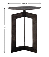 Accent Table Deltoid Gunmetal Accent Table