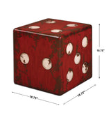 Accent Table Dice Red Accent Table