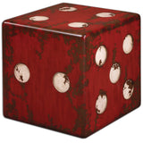 Accent Table Dice Red Accent Table