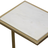 Accent Table Elevate White Marble Drink Table