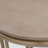 Accent Table Elise Round Brass Side Table
