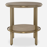 Accent Table Elise Round Brass Side Table