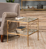 Accent Table Genell Gold Cube Table
