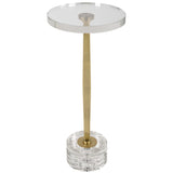 Accent Table Groove Crystal Drink Table