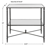 Accent Table Henzler Mirrored Steel Lamp Table