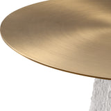 Accent Table Hollen White Stone Accent Table