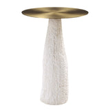 Accent Table Hollen White Stone Accent Table