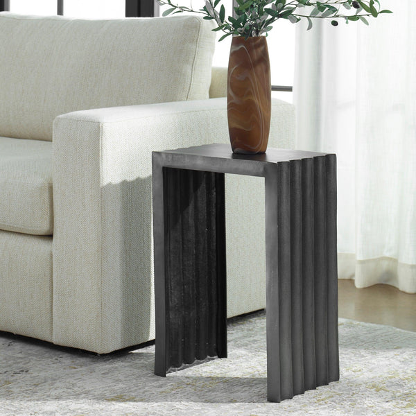 Accent Table In The Groove Aluminum Accent Table